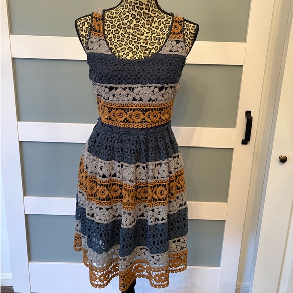 Maeve Dresses & Skirts - Maeve Multicolor Lace Midi Dress